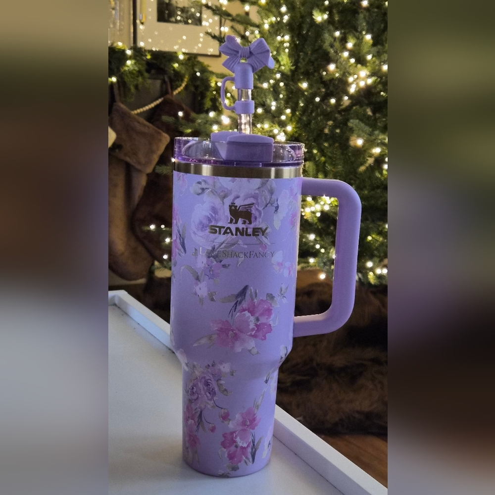 Authentic Stanley x LoveShackFancy Purple Floral Tumbler 40oz